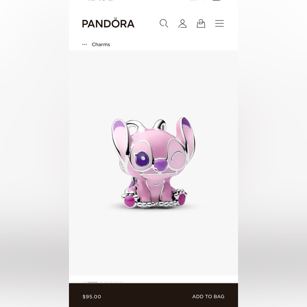 Pandora Pink and Purple Charm